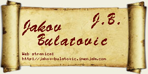 Jakov Bulatović vizit kartica